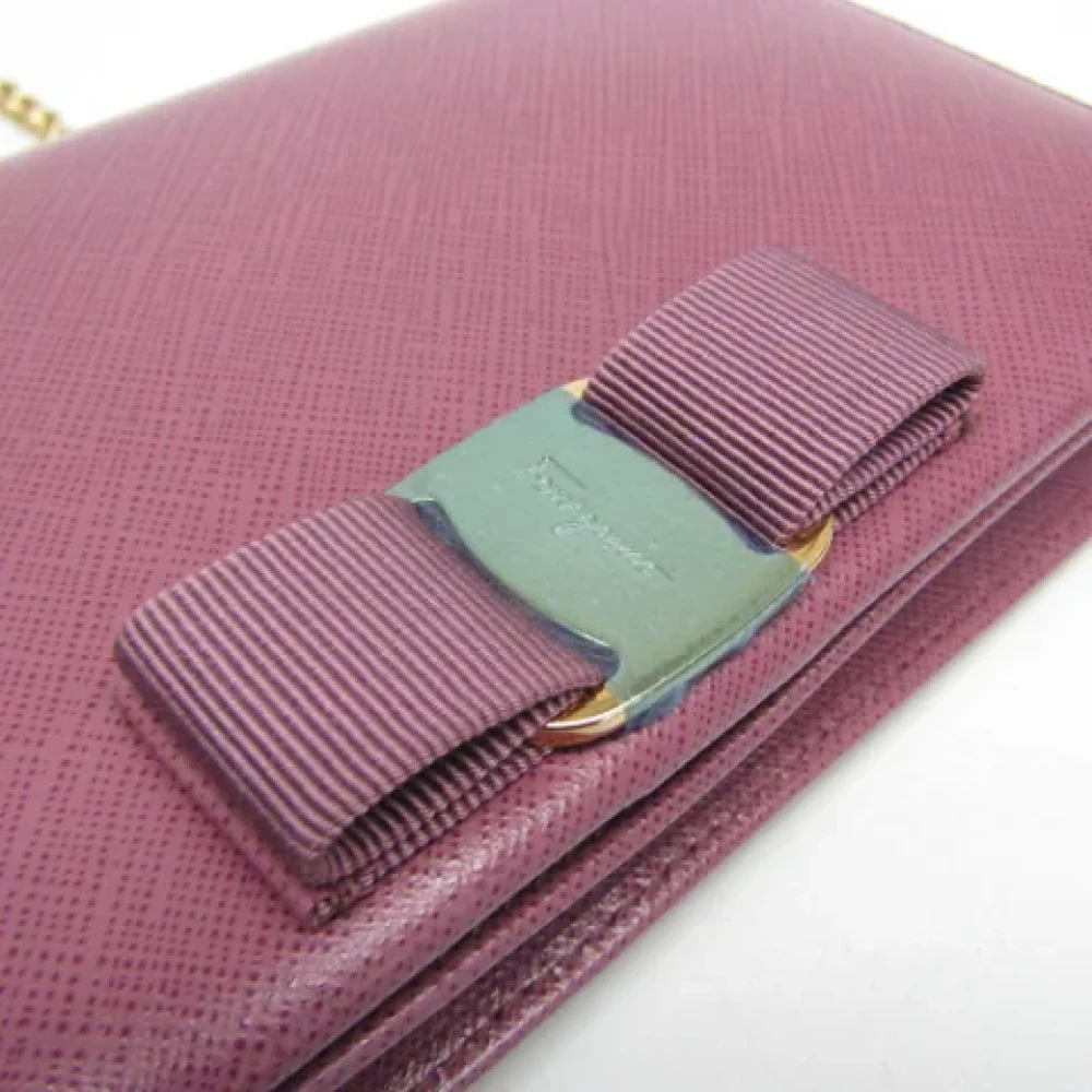 Salvatore Ferragamo Pre-owned Leather wallets Pink Dames