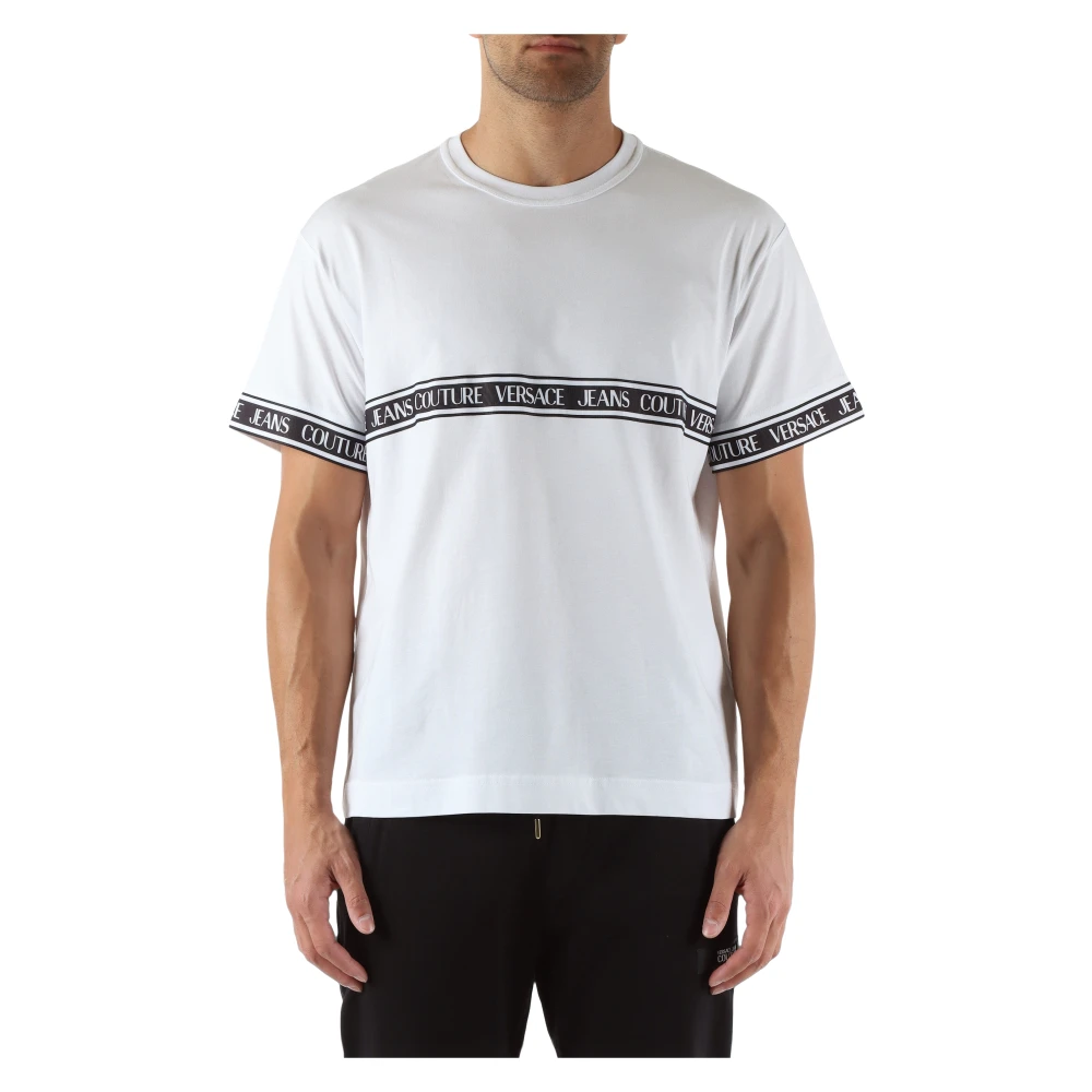 Versace Jeans Couture Katoenen T-shirt met logoprint White Heren
