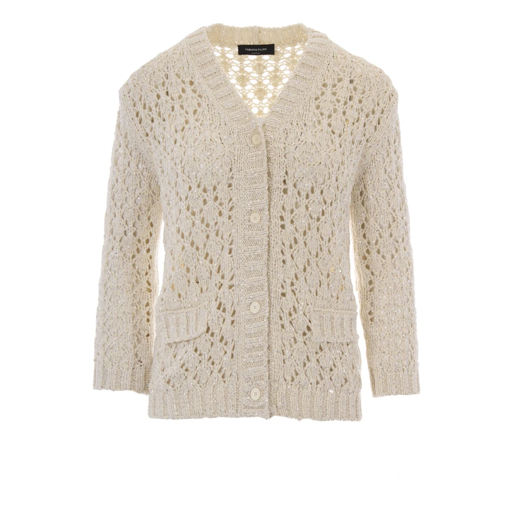 Fabiana Filippi Women's Beige Cardigans - Cardigans - Xs - Knitwear
