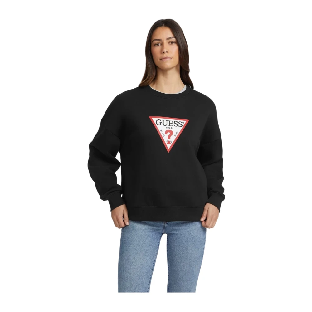 Guess Crewneck Sweatshirt Black Dames