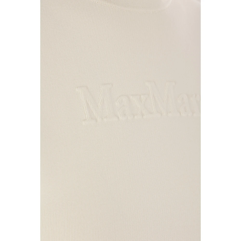 Max Mara Natuurlijke Gebreide Logoshirt White Dames