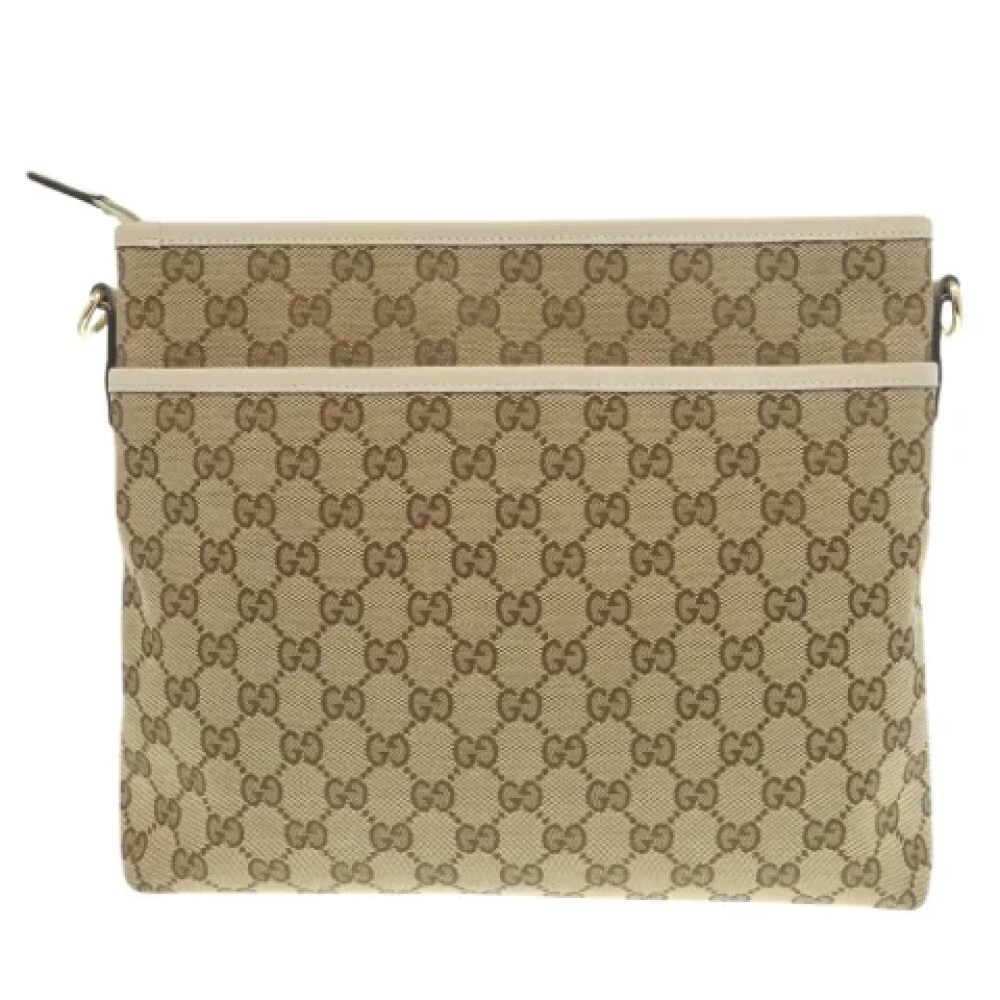 Gucci Vintage Pre-owned Canvas gucci-bags Beige Dames