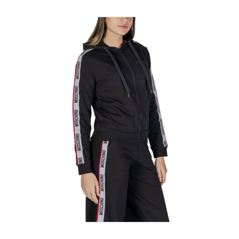 Moschino Zwarte Katoenen Sweatshirt Herfst Winter Collectie Black Dames
