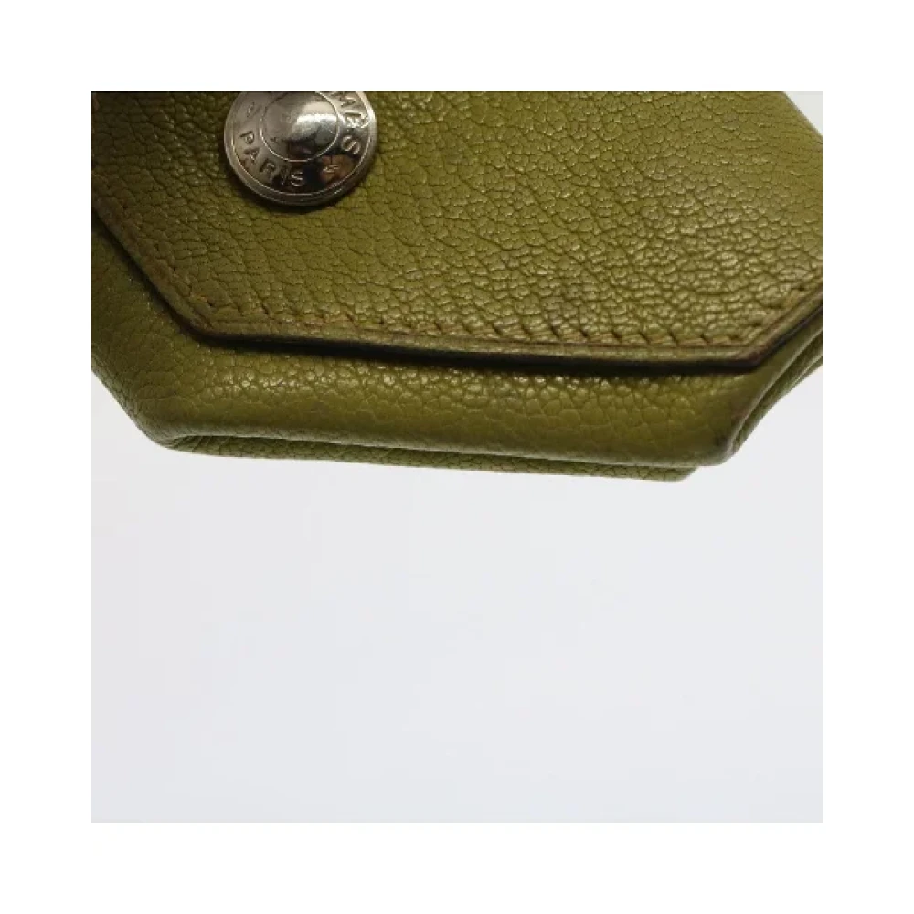 Hermès Vintage Pre-owned Leather wallets Green Dames