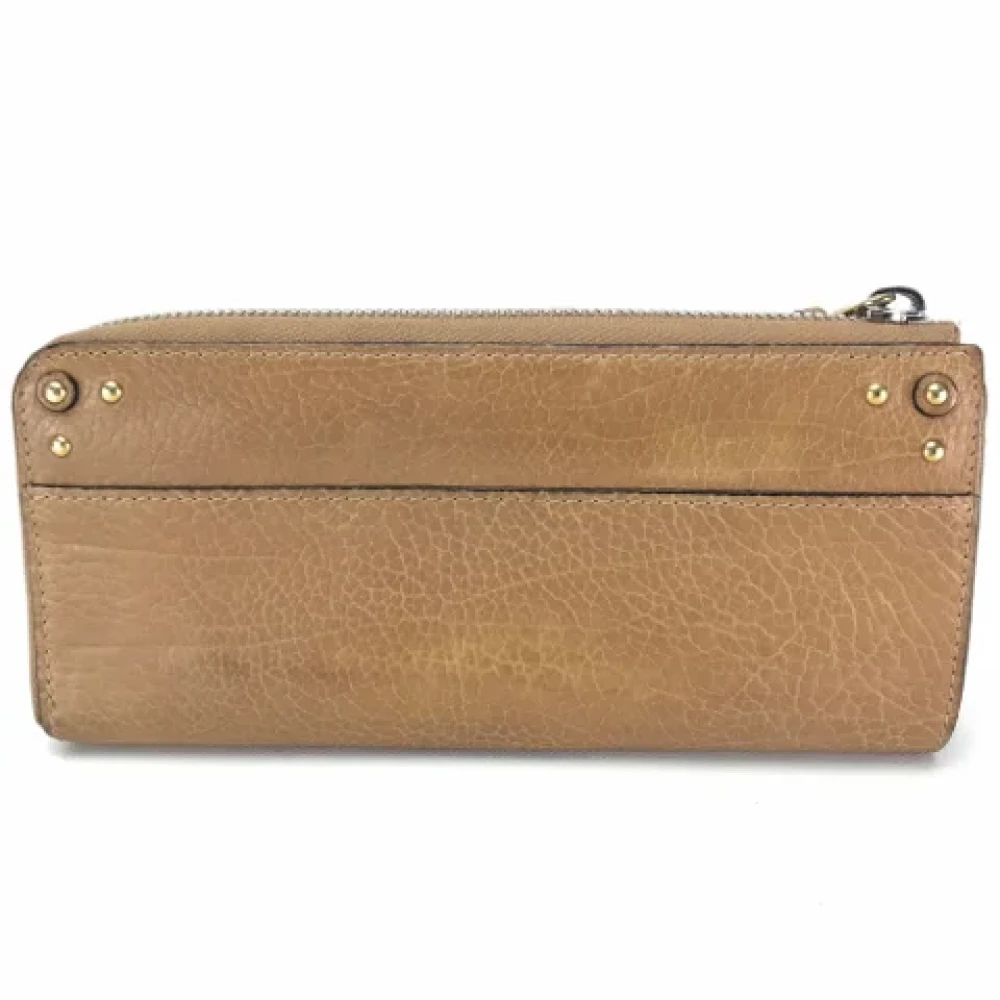 Chloé Pre-owned Leather wallets Brown Dames
