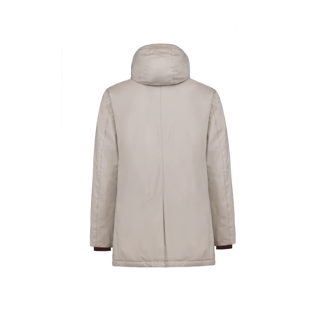 People of Shibuya Technische donsjas met afneembare capuchon Beige Heren