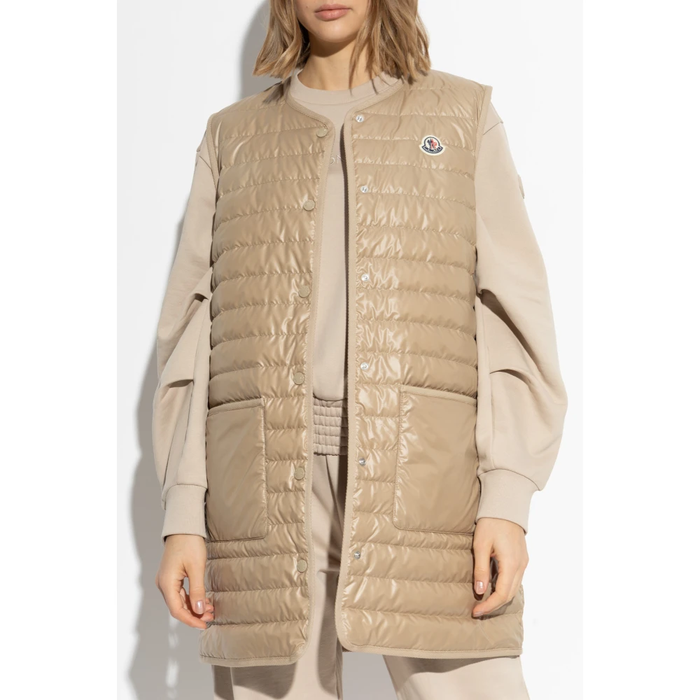 Moncler Jas met donsvest Beige Dames
