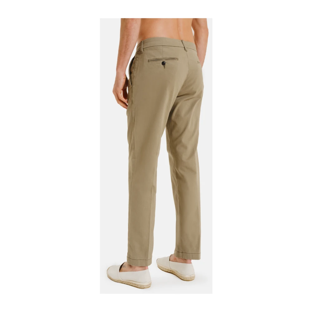 Peninsula Stretch katoenen gabardine chino's Green Heren