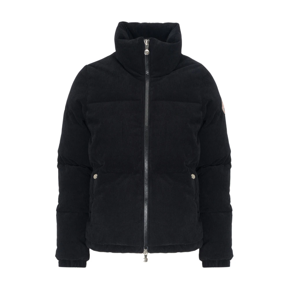 Pyrenex Korte blauwe fluwelen vintage retro jas Black Dames