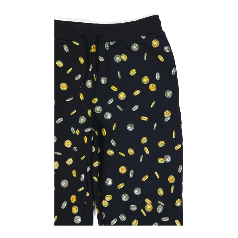 Moschino Zwarte Katoenen Sweatpants Stijlvolle Geribbeld Black Dames