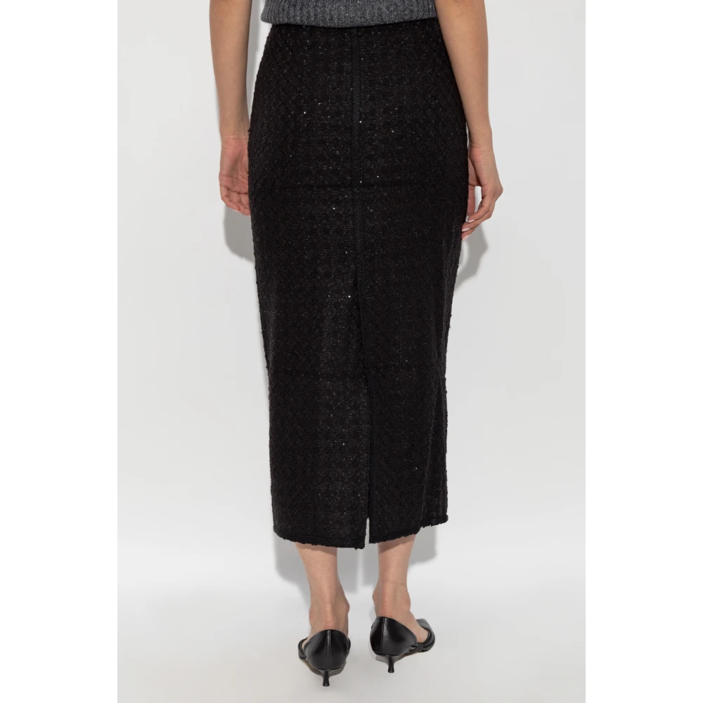 Rotate Birger Christensen Tweed Rok Black Dames