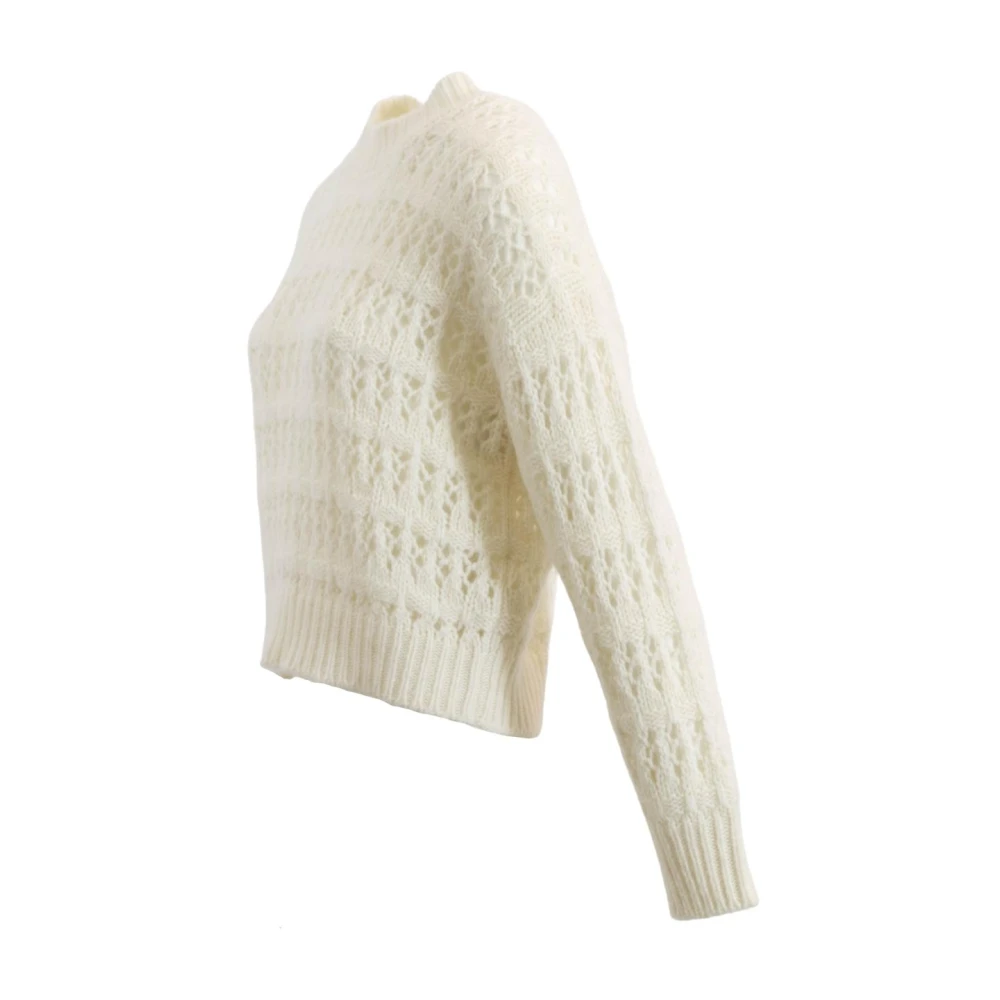 PESERICO Ronde Hals Gebreide Trui Beige Dames