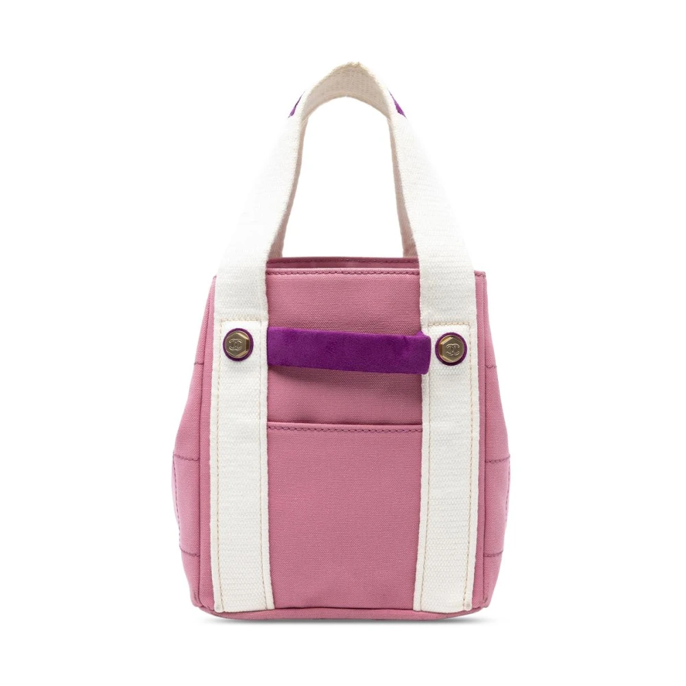 Chanel Vintage Women's Pink Pre-Owned Fabric Tote Bag