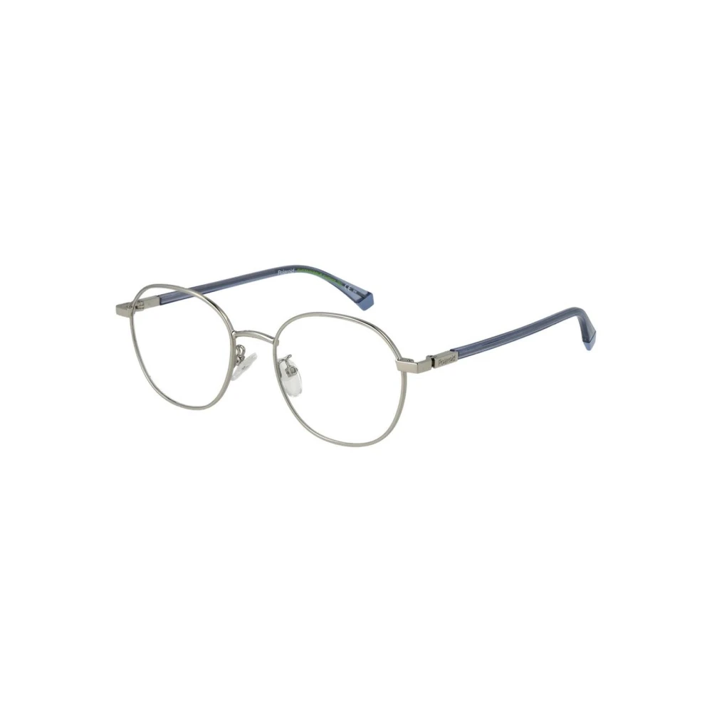 Polaroid Unisex Gray Silver Metal Panto Optical Frames