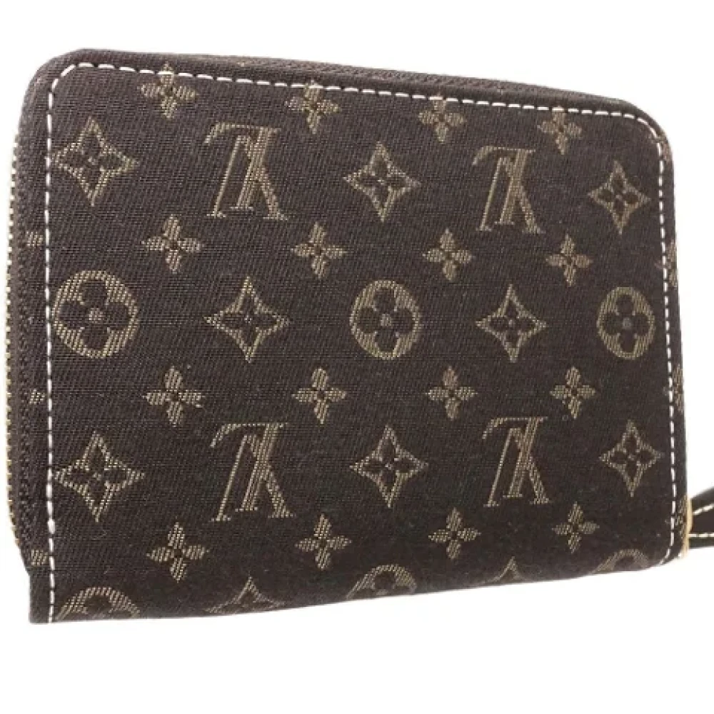 Louis Vuitton Vintage Pre-owned Denim wallets Brown Dames