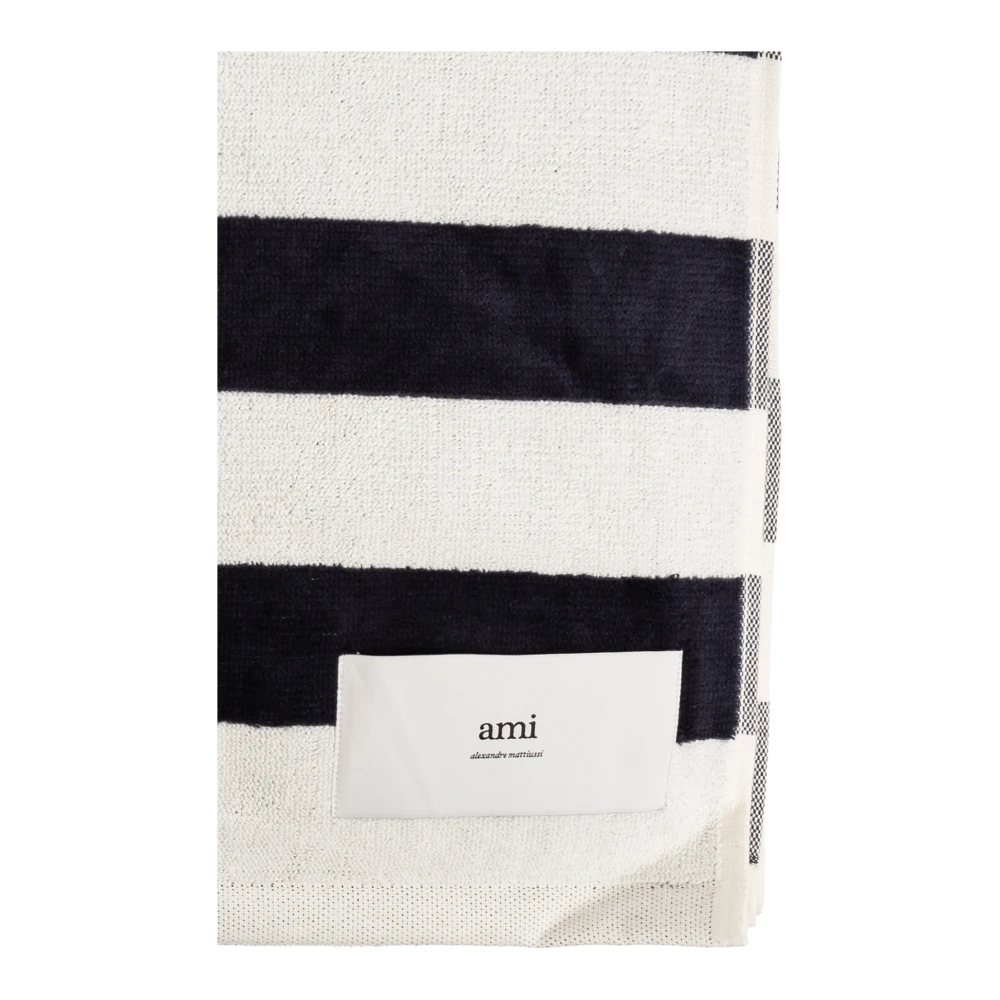 Ami Paris Badhanddoek Black Unisex