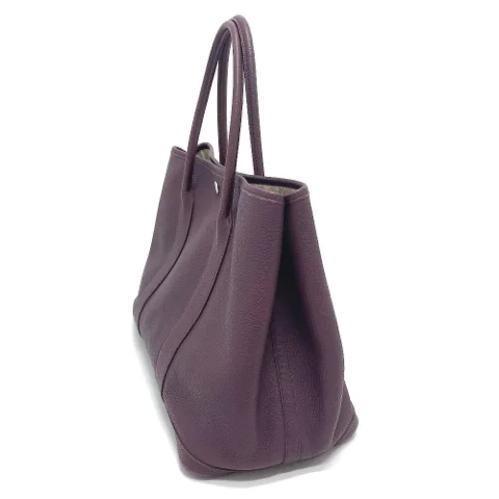 Hermès Vintage Pre-owned Leather handbags Purple Dames