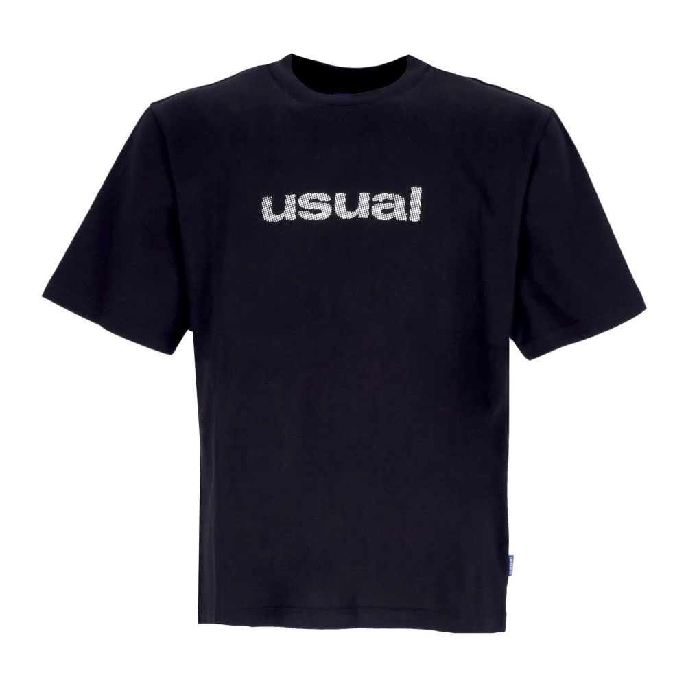 Usual Zwart 3D Tee Crew Neck T-Shirt Black Heren