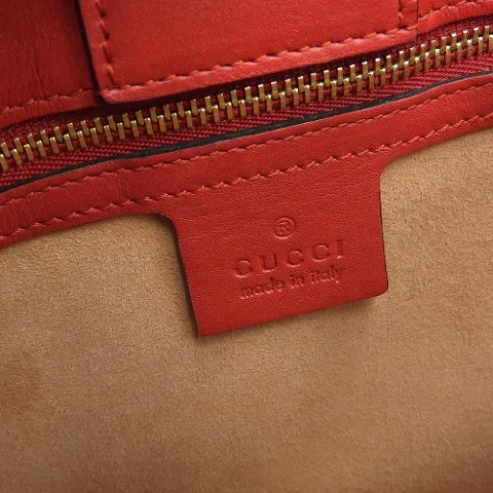 Gucci Vintage Pre-owned Leather handbags Red Dames