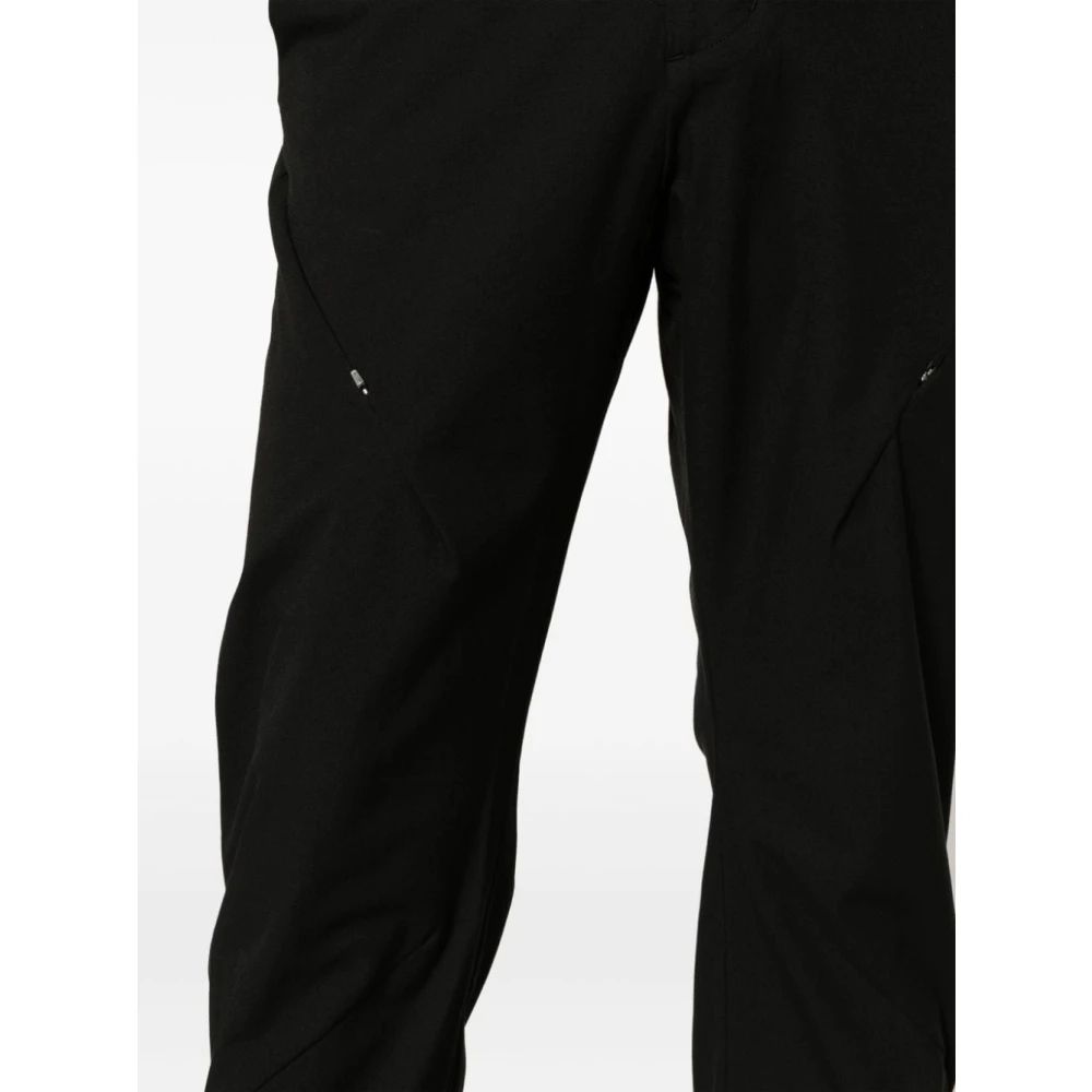 Post Archive Faction Zwarte hoge taille broek met ritssluiting zakken Black Heren