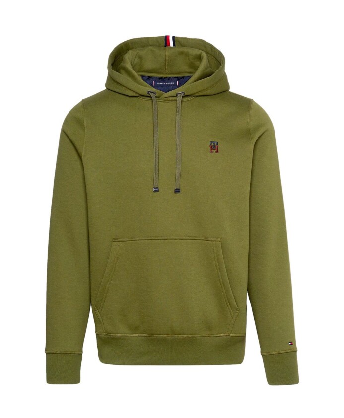 green-sweatshirt-with-hood-and-logo