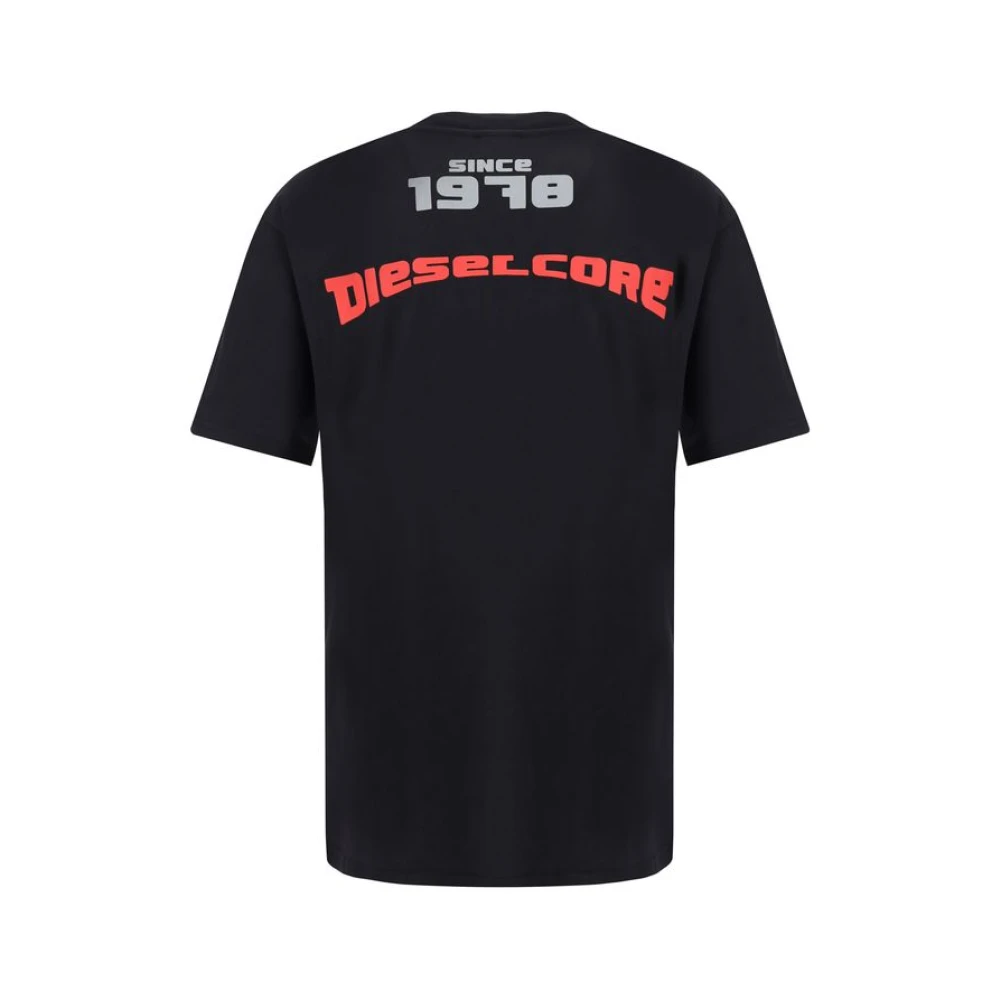 Diesel Monochrome Logo T-shirt Black Heren