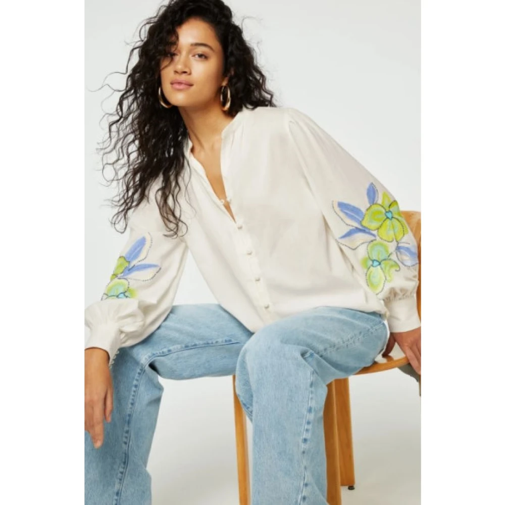 Fabienne Chapot Bloemen Blouse Marielle White Dames