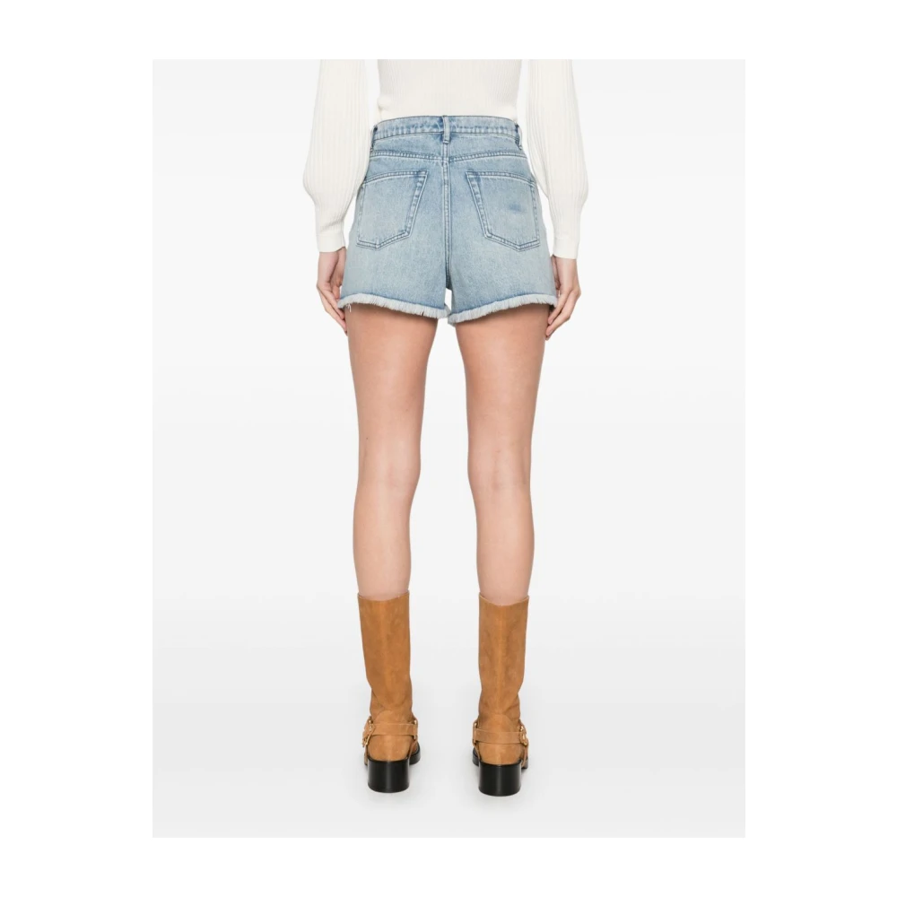 IRO Blauwe Shorts met Studs Blue Dames