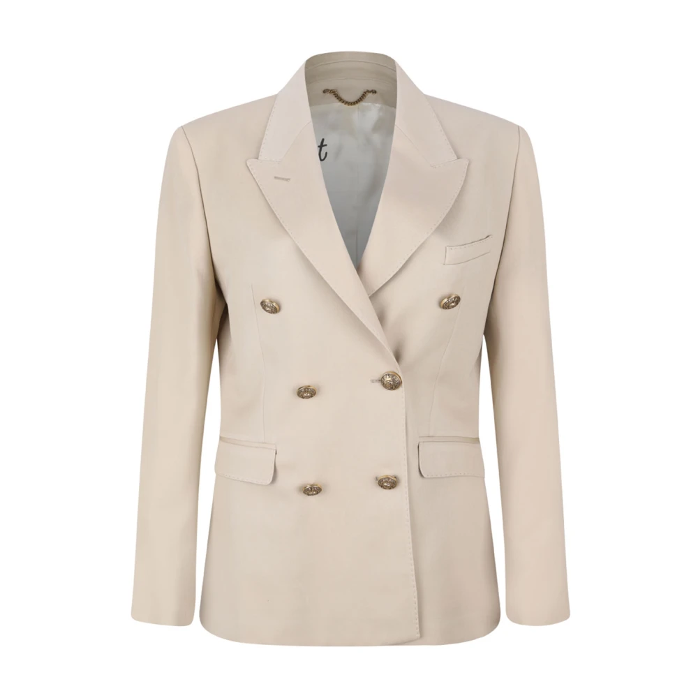 Golden Goose Women's Beige Sand Double Breasted Blazer