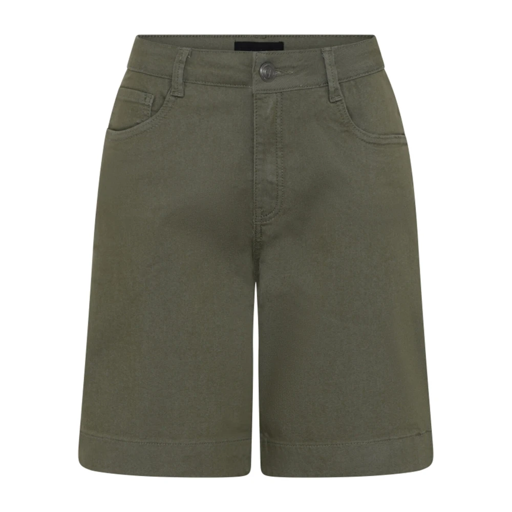 C.ro Women's Green Army Shorts With Classic Fit - Casual Shorts - S - Shorts