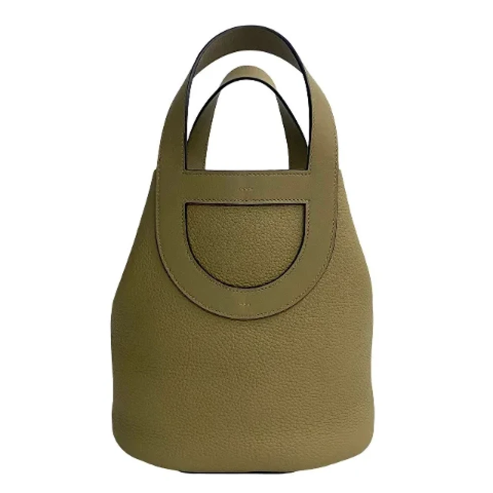 Hermès Vintage Pre-owned Leather handbags Beige Dames