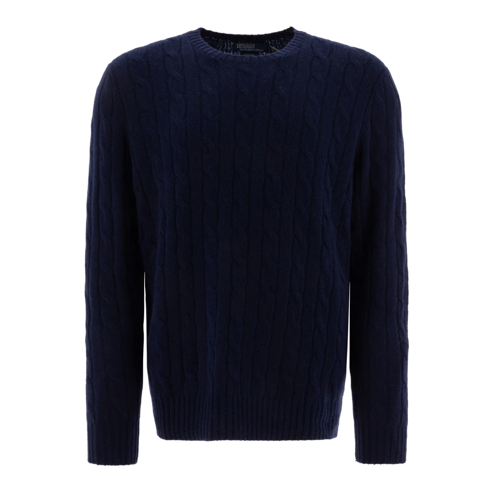 Polo Ralph Lauren Men's Blue Cable-Knit Cashmere Jumper - Cashmere Knitwear - Xl - Knitwear