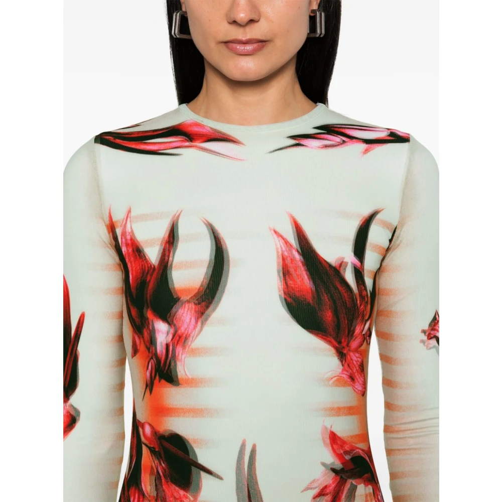 Jean Paul Gaultier Gedrukte Jurk met Lange Mouwen Multikleur Multicolor Dames