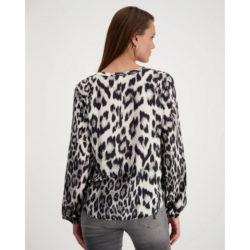 monari Blouse met lange mouwen en stijl 808116 Black Dames