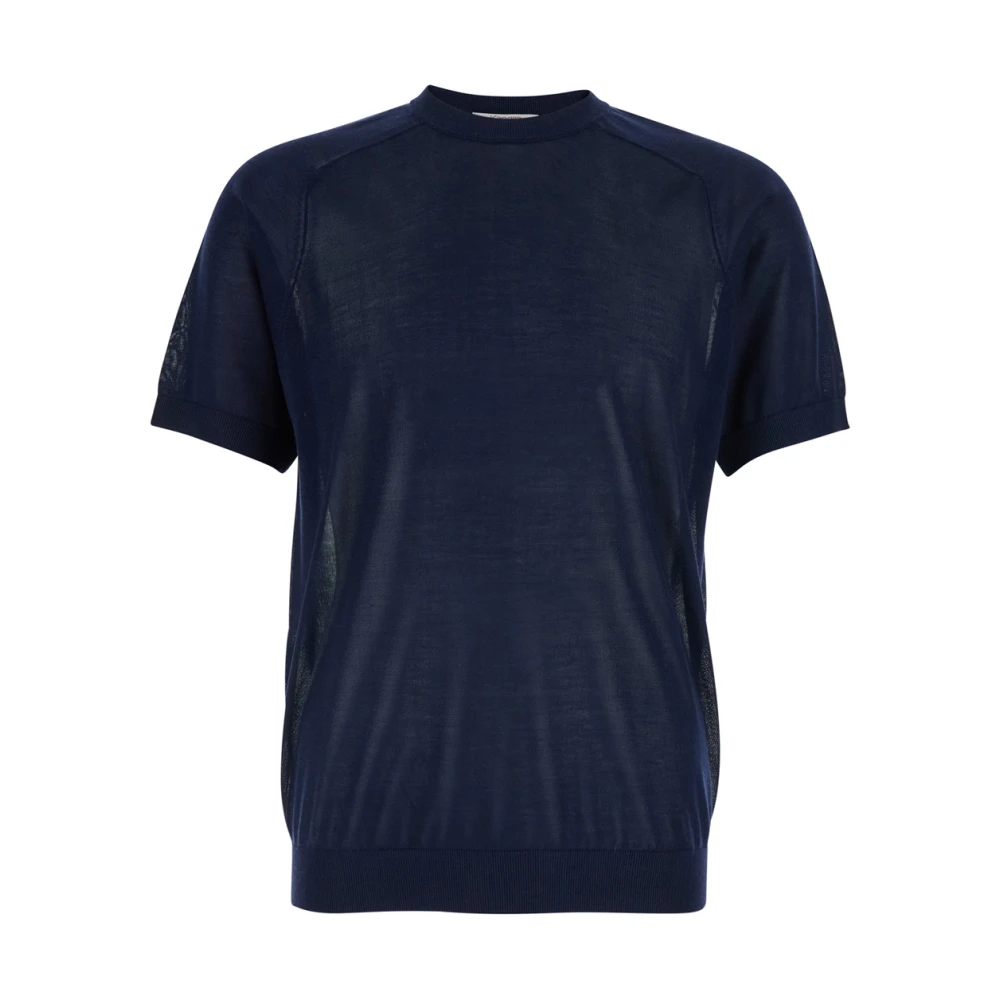 Kangra Men's Blue Maglia Giro M/M F.18gg - Round-Neck Knitwear - S - Knitwear