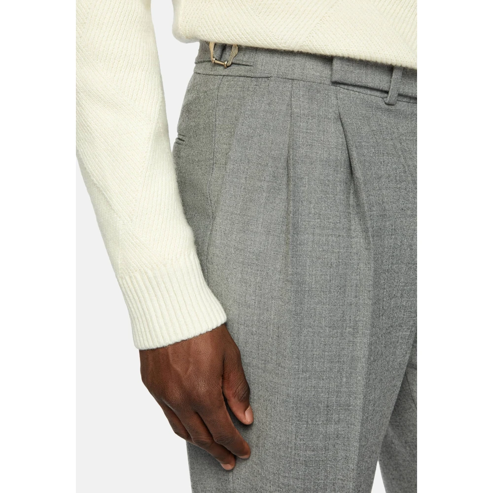 Boggi Milano Broek van stretch flanel Gray Heren