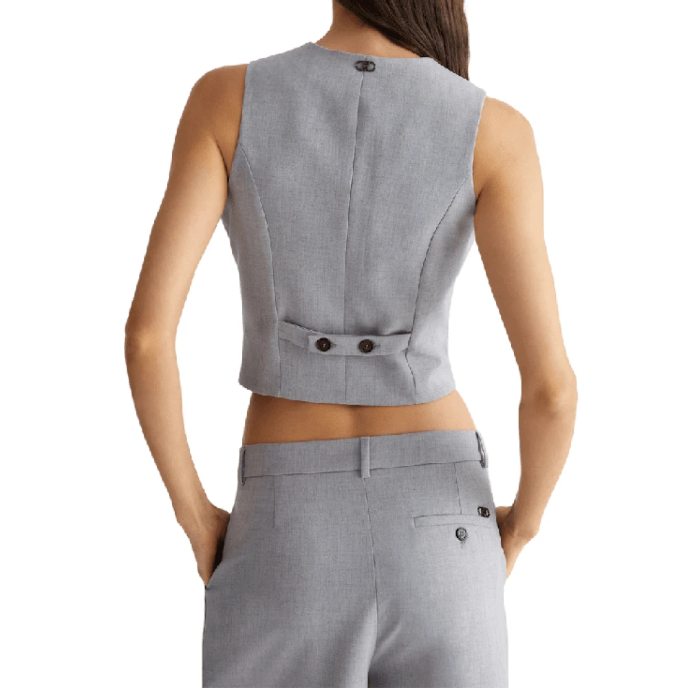 Liu Jo Dandy Frozen Twill Vest Grijs Gray Dames