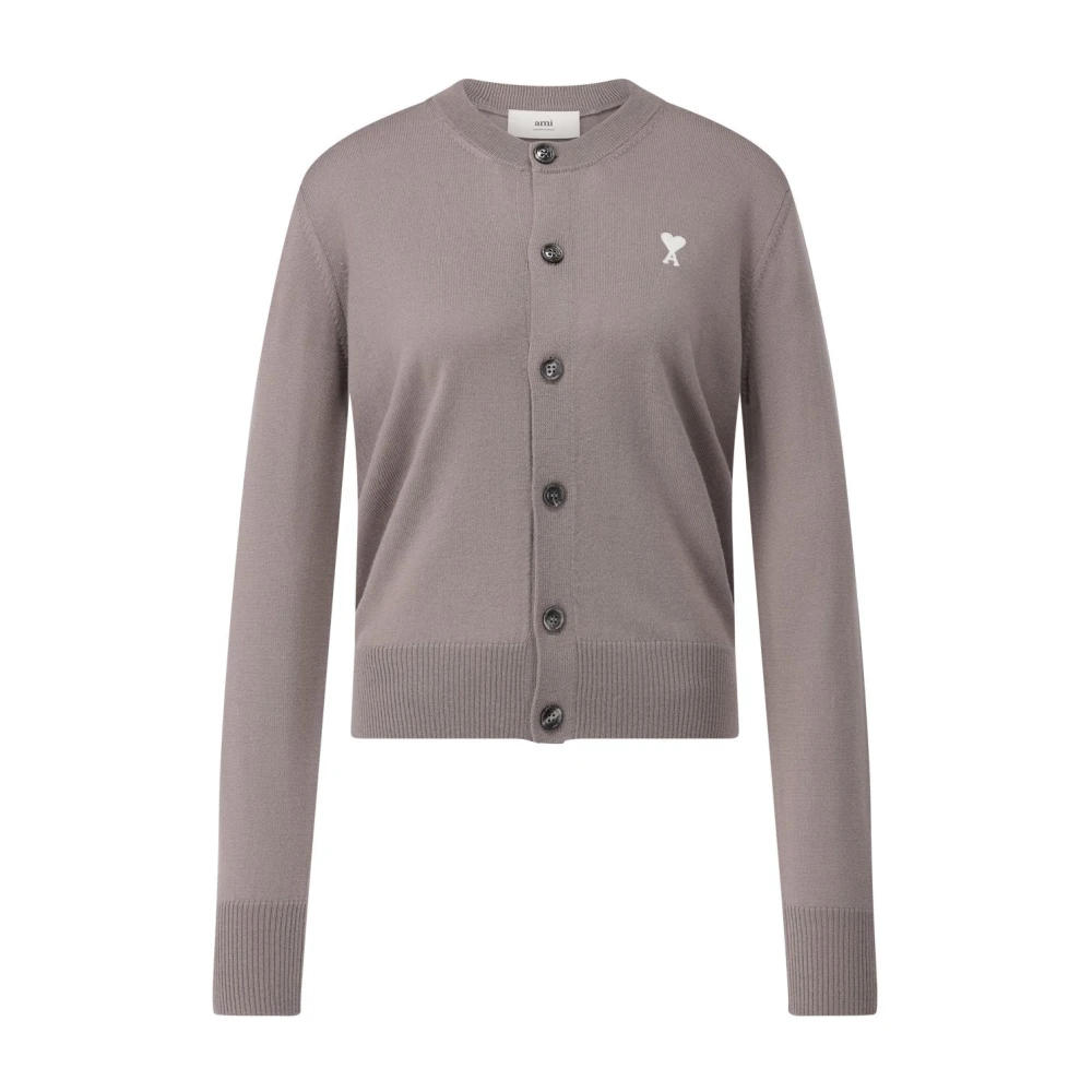 Ami Paris Merino wollen cardigan Gray Dames