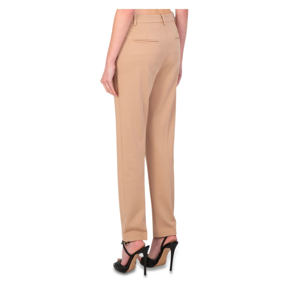 pinko Stijlvolle Cigarettebroek Beige Dames