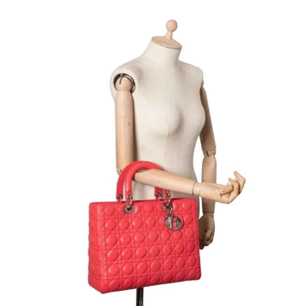 Dior Vintage Pre-owned Leather dior-bags Pink Dames