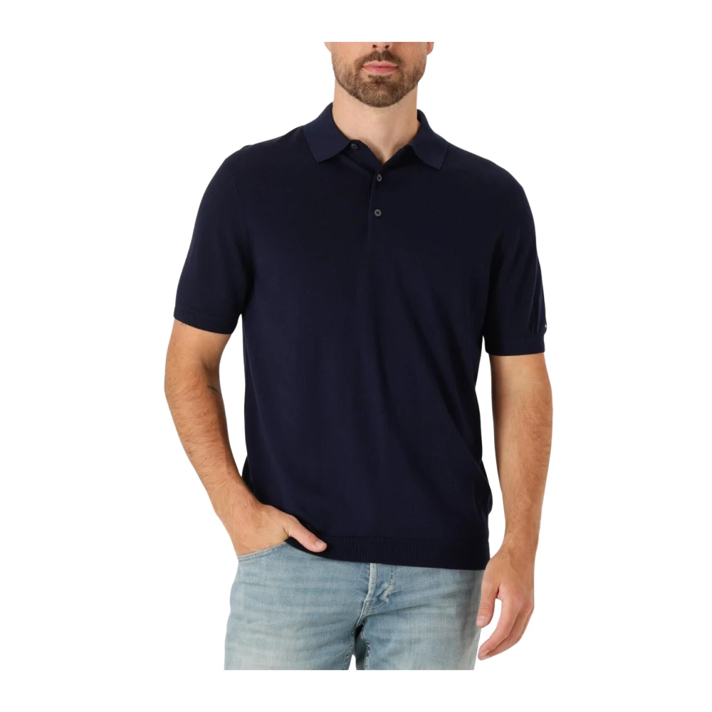 Tommy Hilfiger Blauwe Katoenen Lyocell Polo Shirt Blue Heren