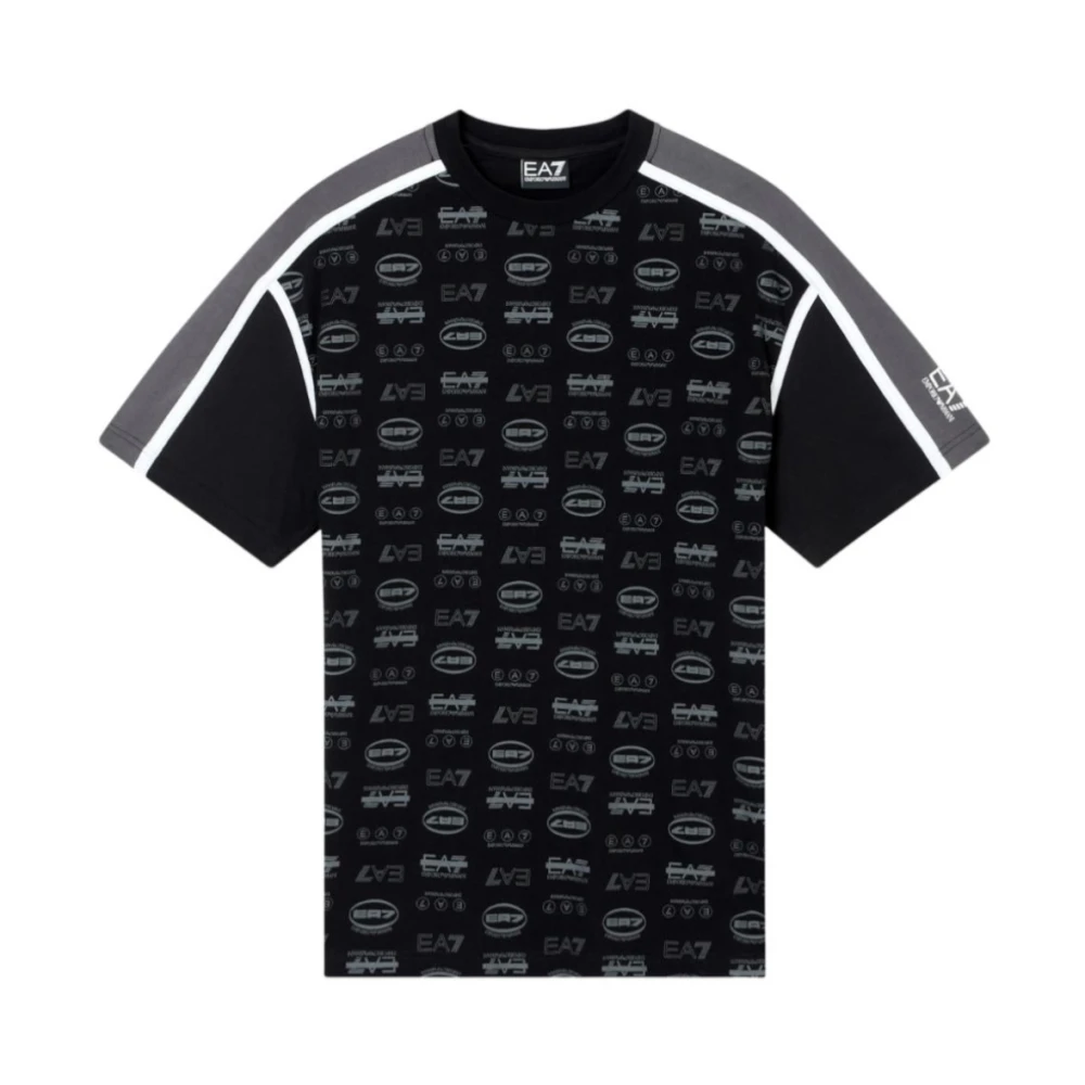 Emporio Armani Ea7 Uomo Nero Logo Series Crew Neck T-Shirt