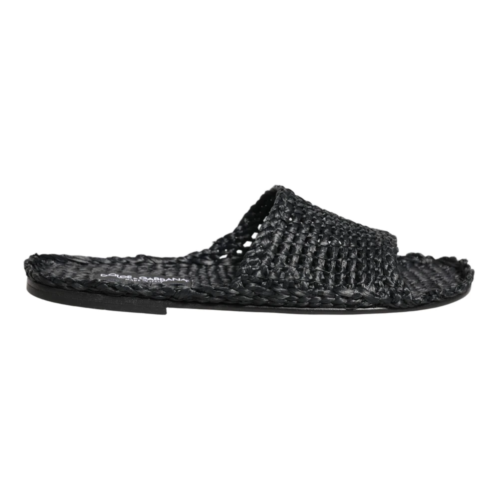 Dolce & Gabbana Men's Black Slides - Sliders - 10 Uk - Shoes
