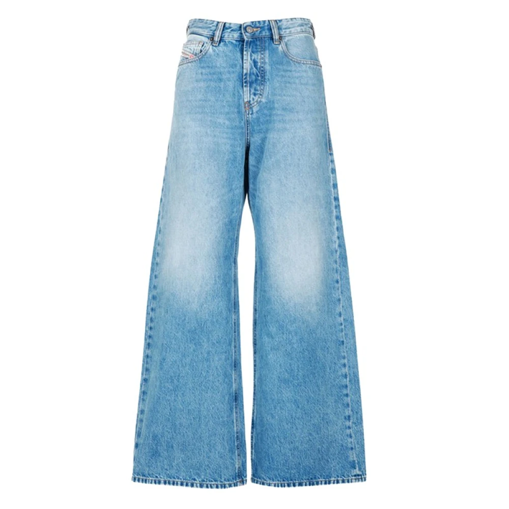 Diesel Women's Blue Wide Jeans, W27, Wide Jeans