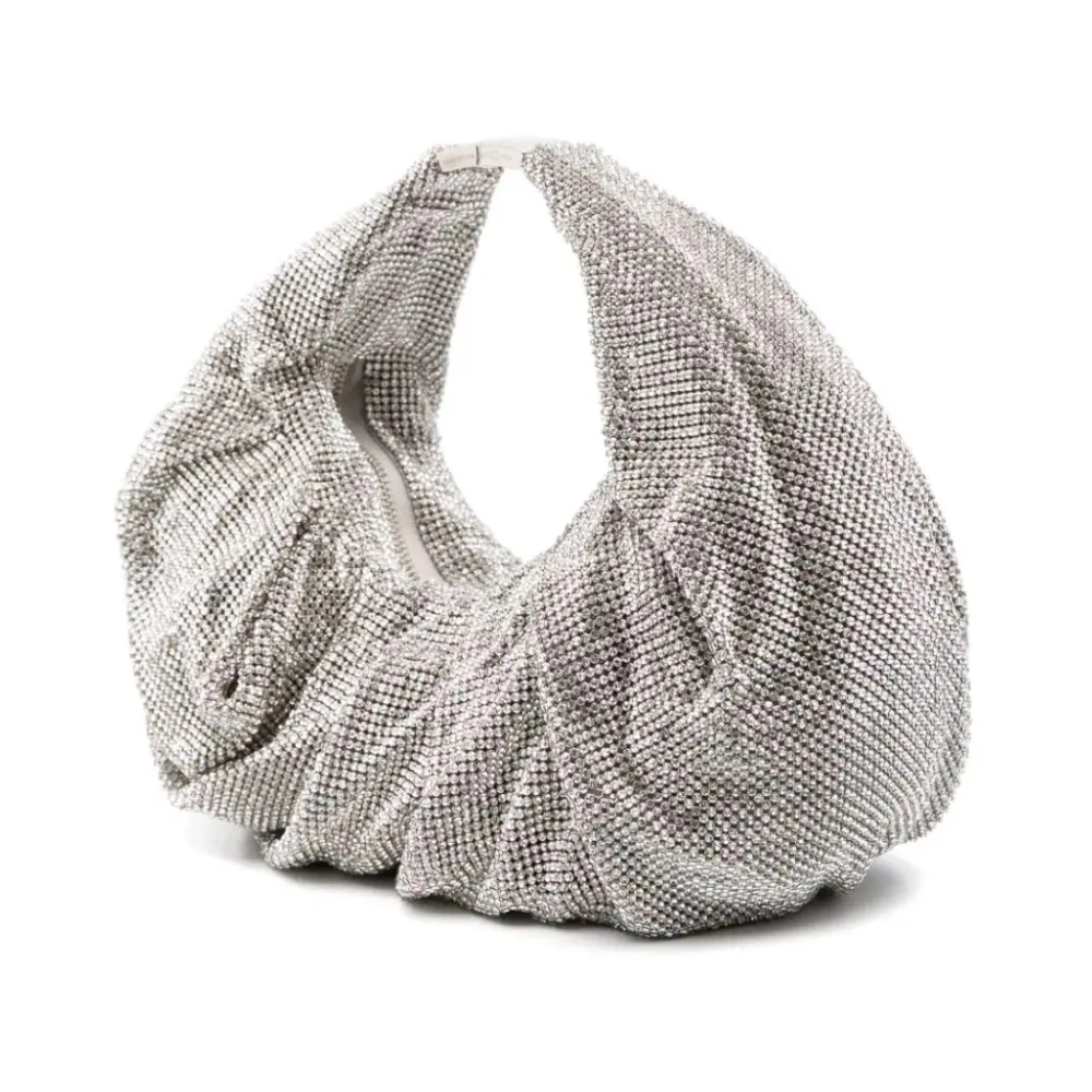 Benedetta Bruzziches Kristal Mesh Handtas in Zilver Gray Dames
