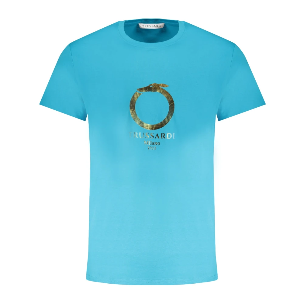 Trussardi Blauw Heren T-shirt met Korte Mouwen Blue Heren