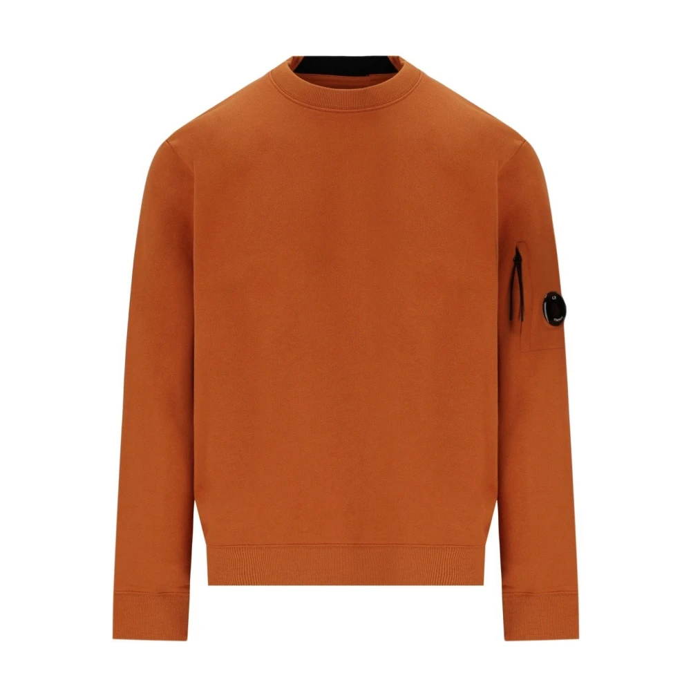 C.p. Company Orange Diagonal Raised Fleece Sweatshirt Orange, Herr