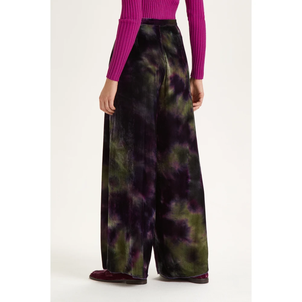 Maliparmi Velvet Tye & Dye Broek Multicolor Dames