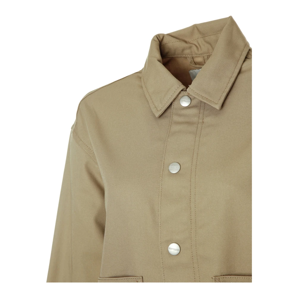 Carhartt WIP Eenvoudige Shirt Jac Overshirt Beige Dames