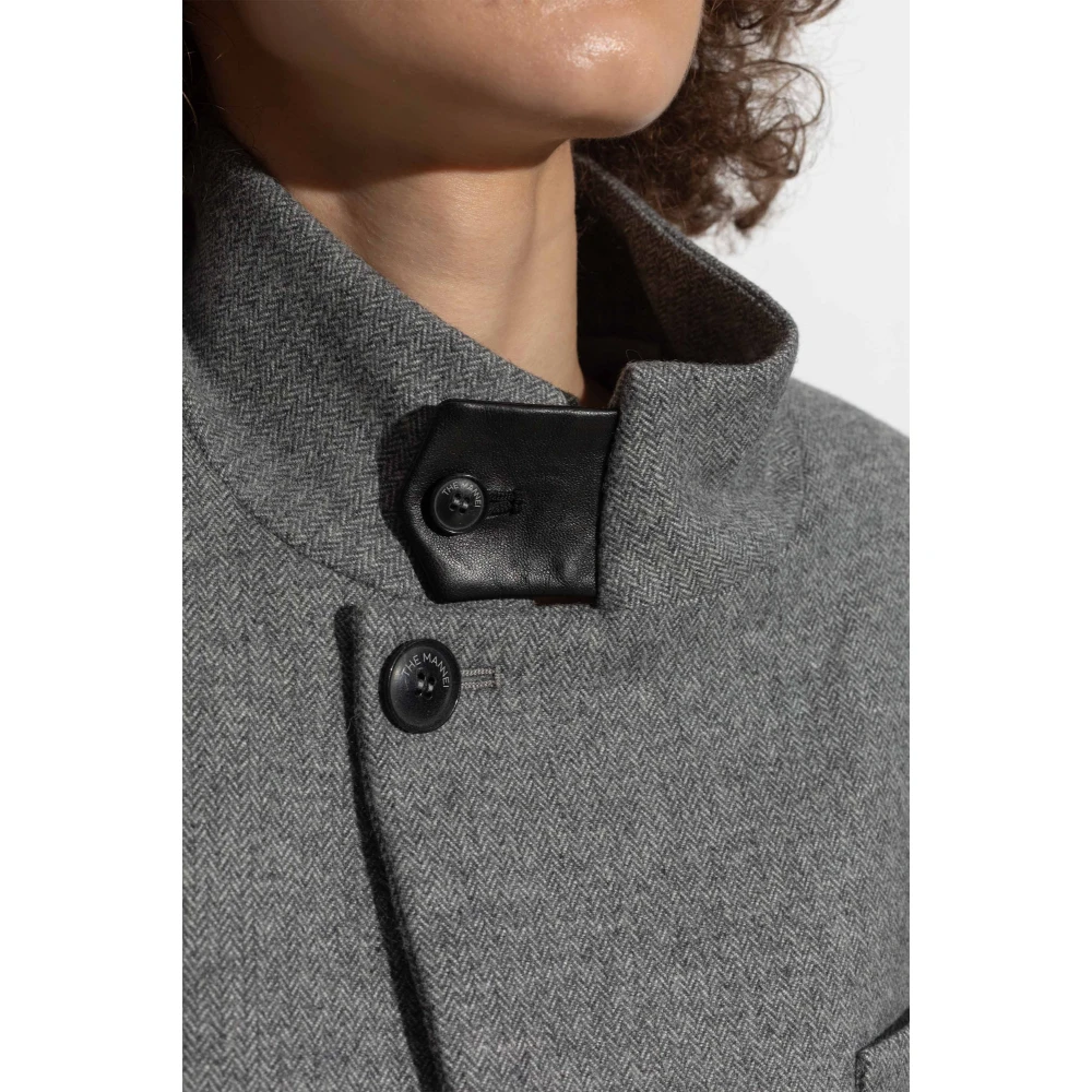 The Mannei Blazer met visgraatpatroon Gray Dames